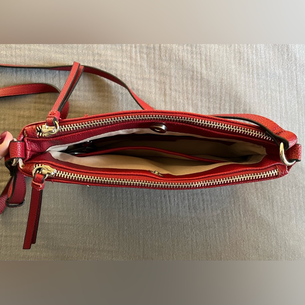 Dana Buchman deep cherry red medium crossbody bag purse super clean EUC - Picture 5 of 10